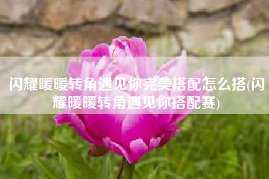 闪耀暖暖转角遇见你完美搭配怎么搭(闪耀暖暖转角遇见你搭配赛)