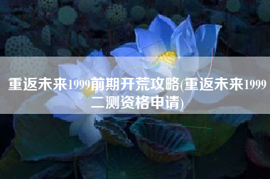 重返未来1999前期开荒攻略(重返未来1999二测资格申请)