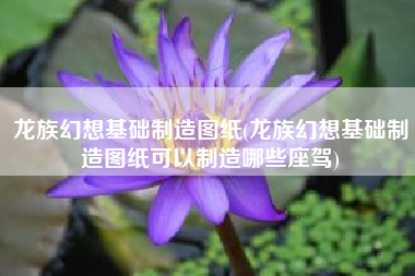龙族幻想基础制造图纸(龙族幻想基础制造图纸可以制造哪些座驾)