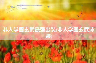 非人学园玄武最强出装(非人学园玄武泳装)