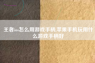 王者ios怎么用游戏手柄,苹果手机玩用什么游戏手柄好