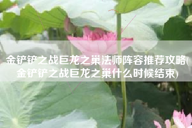 金铲铲之战巨龙之巢法师阵容推荐攻略(金铲铲之战巨龙之巢什么时候结束)
