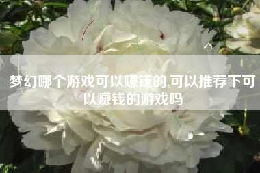 梦幻哪个游戏可以赚钱的,可以推荐下可以赚钱的游戏吗