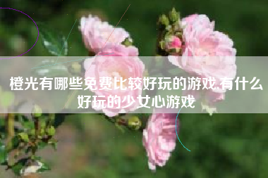 橙光有哪些免费比较好玩的游戏,有什么好玩的少女心游戏