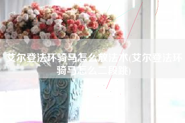 艾尔登法环骑马怎么放法术(艾尔登法环骑马怎么二段跳)