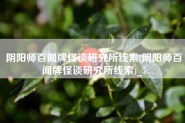 阴阳师百闻牌怪谈研究所线索(阴阳师百闻牌怪谈研究所线索)_5