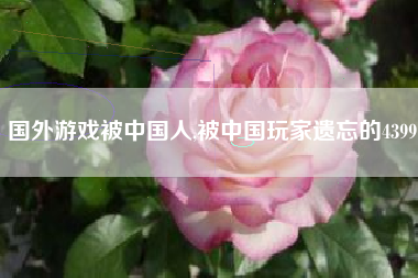 国外游戏被中国人,被中国玩家遗忘的4399