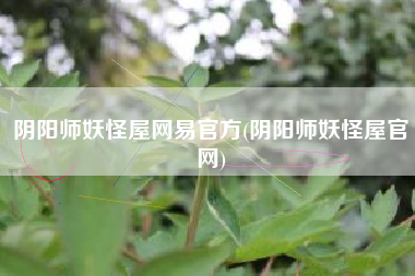 阴阳师妖怪屋网易官方(阴阳师妖怪屋官网)