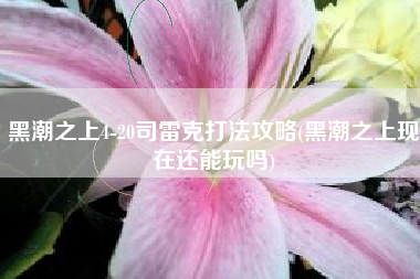 黑潮之上4-20司雷克打法攻略(黑潮之上现在还能玩吗)