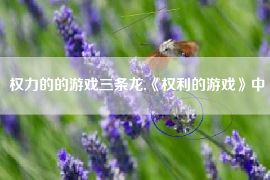 权力的的游戏三条龙,《权利的游戏》中
