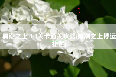 黑潮之上11-4关卡通关攻略(黑潮之上停运补偿)
