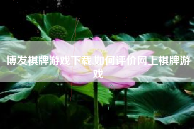 博发棋牌游戏下载,如何评价网上棋牌游戏