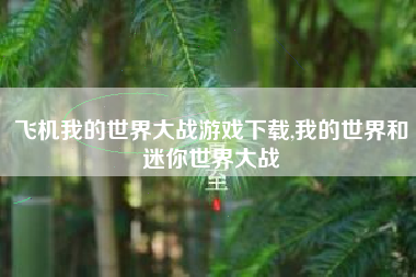 飞机我的世界大战游戏下载,我的世界和迷你世界大战