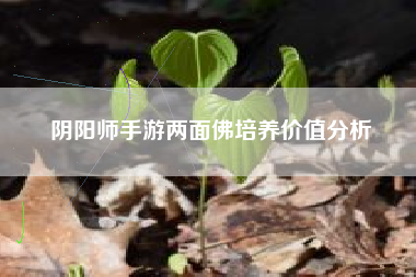 阴阳师手游两面佛培养价值分析