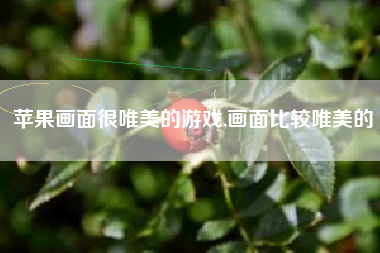苹果画面很唯美的游戏,画面比较唯美的
