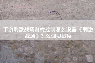 手游刺激战场游戏控制怎么设置,《刺激战场》怎么调灵敏度