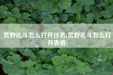 荒野乱斗怎么打开任务(荒野乱斗怎么打开表情)
