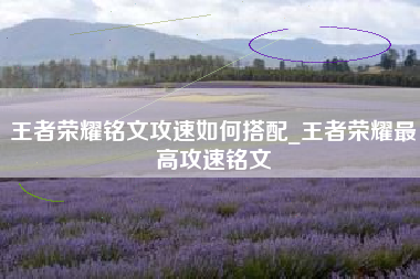 王者荣耀铭文攻速如何搭配_王者荣耀最高攻速铭文