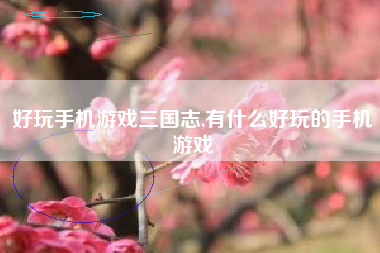 好玩手机游戏三国志,有什么好玩的手机游戏