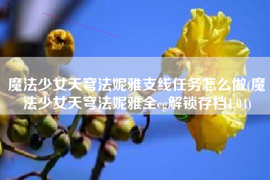 魔法少女天穹法妮雅支线任务怎么做(魔法少女天穹法妮雅全cg解锁存档1.04)