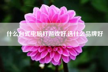 什么台式电脑打游戏好,选什么品牌好