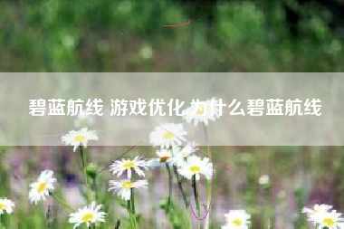 碧蓝航线 游戏优化,为什么碧蓝航线