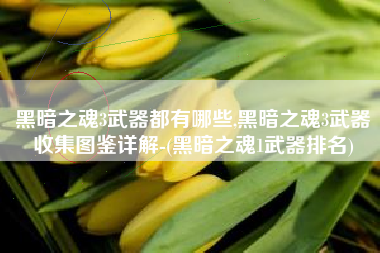 黑暗之魂3武器都有哪些,黑暗之魂3武器收集图鉴详解-(黑暗之魂1武器排名)