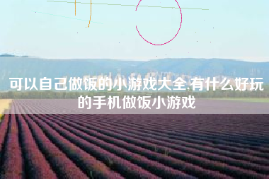 可以自己做饭的小游戏大全,有什么好玩的手机做饭小游戏