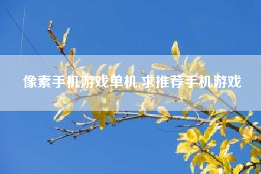像素手机游戏单机,求推荐手机游戏