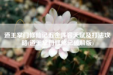 道王掌门修仙记五金阵容天赋及打法攻略(道王掌门修仙记破解版)