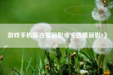 游戏手机版古墓丽影10,《古墓丽影9》