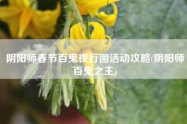 阴阳师春节百鬼夜行图活动攻略(阴阳师百鬼之主)