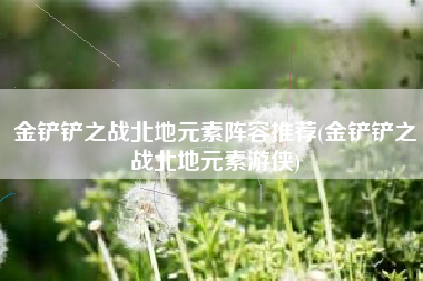 金铲铲之战北地元素阵容推荐(金铲铲之战北地元素游侠)