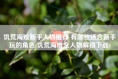 饥荒海难新手人物推荐 有哪些适合新手玩的角色(饥荒海难全人物解锁下载)