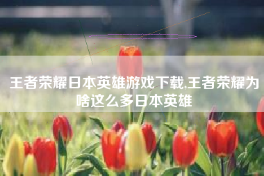 王者荣耀日本英雄游戏下载,王者荣耀为啥这么多日本英雄