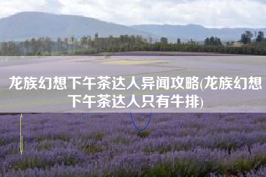 龙族幻想下午茶达人异闻攻略(龙族幻想下午茶达人只有牛排)