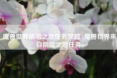 魔兽世界阴暗之地任务攻略 (魔兽世界来自阴暗之地任务)
