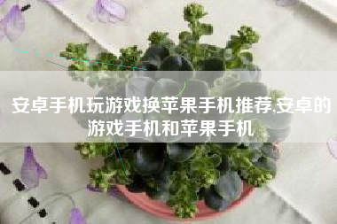 安卓手机玩游戏换苹果手机推荐,安卓的游戏手机和苹果手机