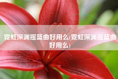 霓虹深渊摇篮曲好用么(霓虹深渊摇篮曲好用么)