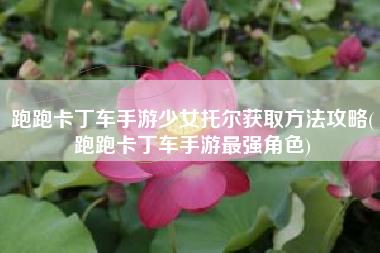 跑跑卡丁车手游少女托尔获取方法攻略(跑跑卡丁车手游最强角色)