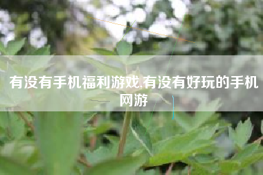 有没有手机福利游戏,有没有好玩的手机网游