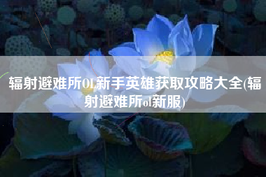 辐射避难所OL新手英雄获取攻略大全(辐射避难所ol新服)