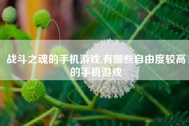 战斗之魂的手机游戏,有哪些自由度较高的手机游戏