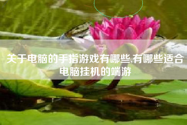 关于电脑的手指游戏有哪些,有哪些适合电脑挂机的端游