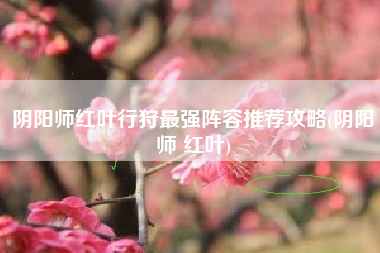 阴阳师红叶行狩最强阵容推荐攻略(阴阳师 红叶)