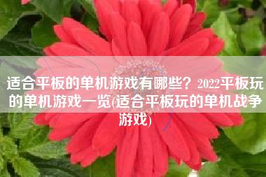 适合平板的单机游戏有哪些？2022平板玩的单机游戏一览(适合平板玩的单机战争游戏)