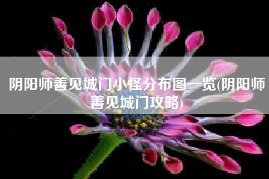 阴阳师善见城门小怪分布图一览(阴阳师善见城门攻略)