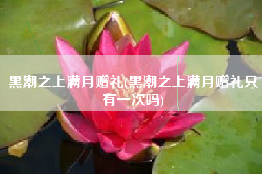 黑潮之上满月赠礼(黑潮之上满月赠礼只有一次吗)