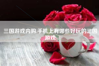 三国游戏内购,手机上有哪些好玩的三国游戏