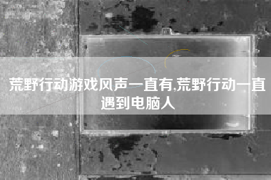荒野行动游戏风声一直有,荒野行动一直遇到电脑人